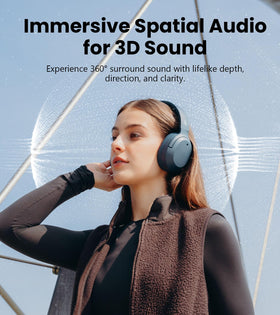 Edifier W820NB Plus navy LED status indicator on the headset.