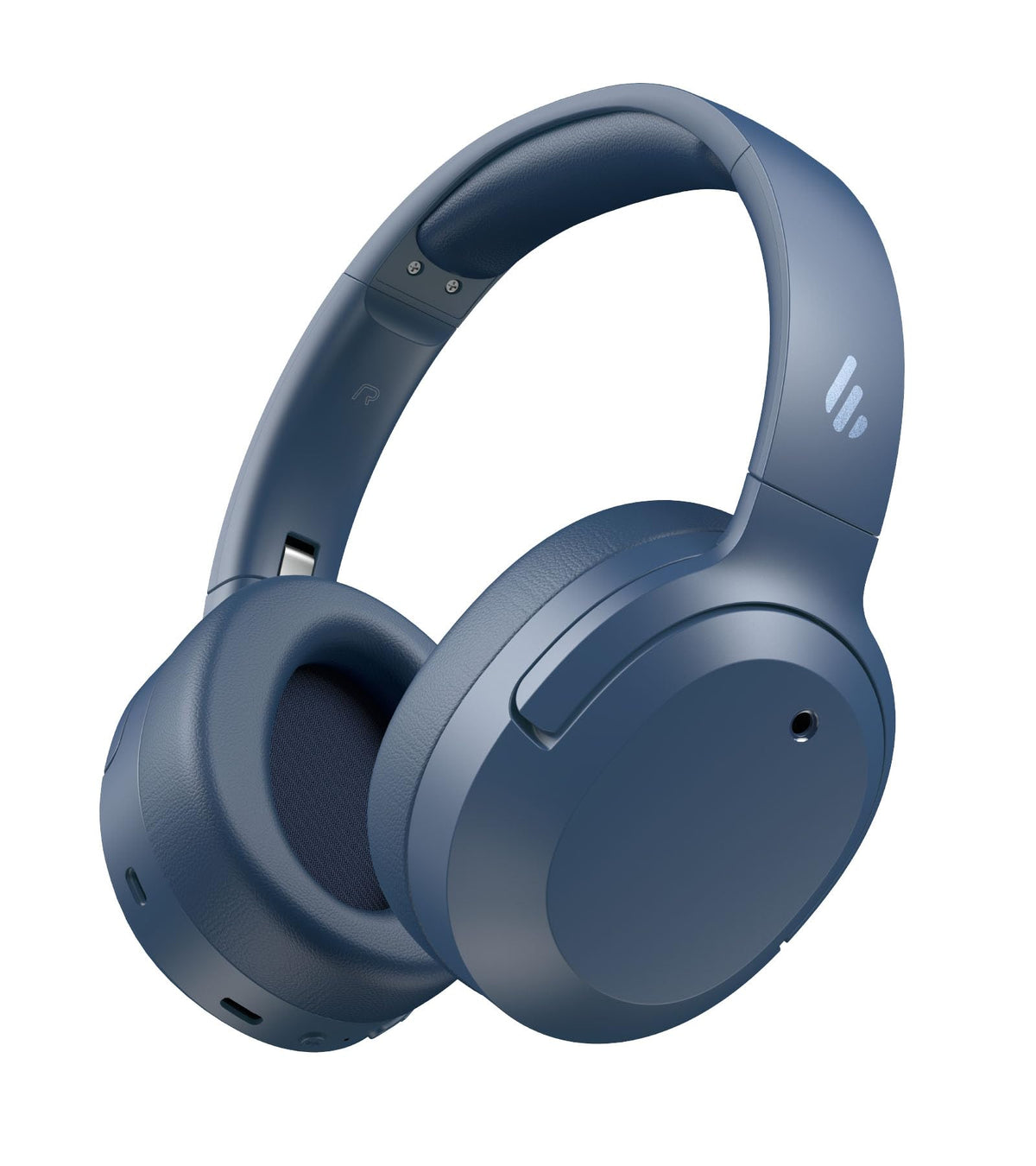 Edifier W820NB Plus navy headphones unfolded for daily listening comfort.