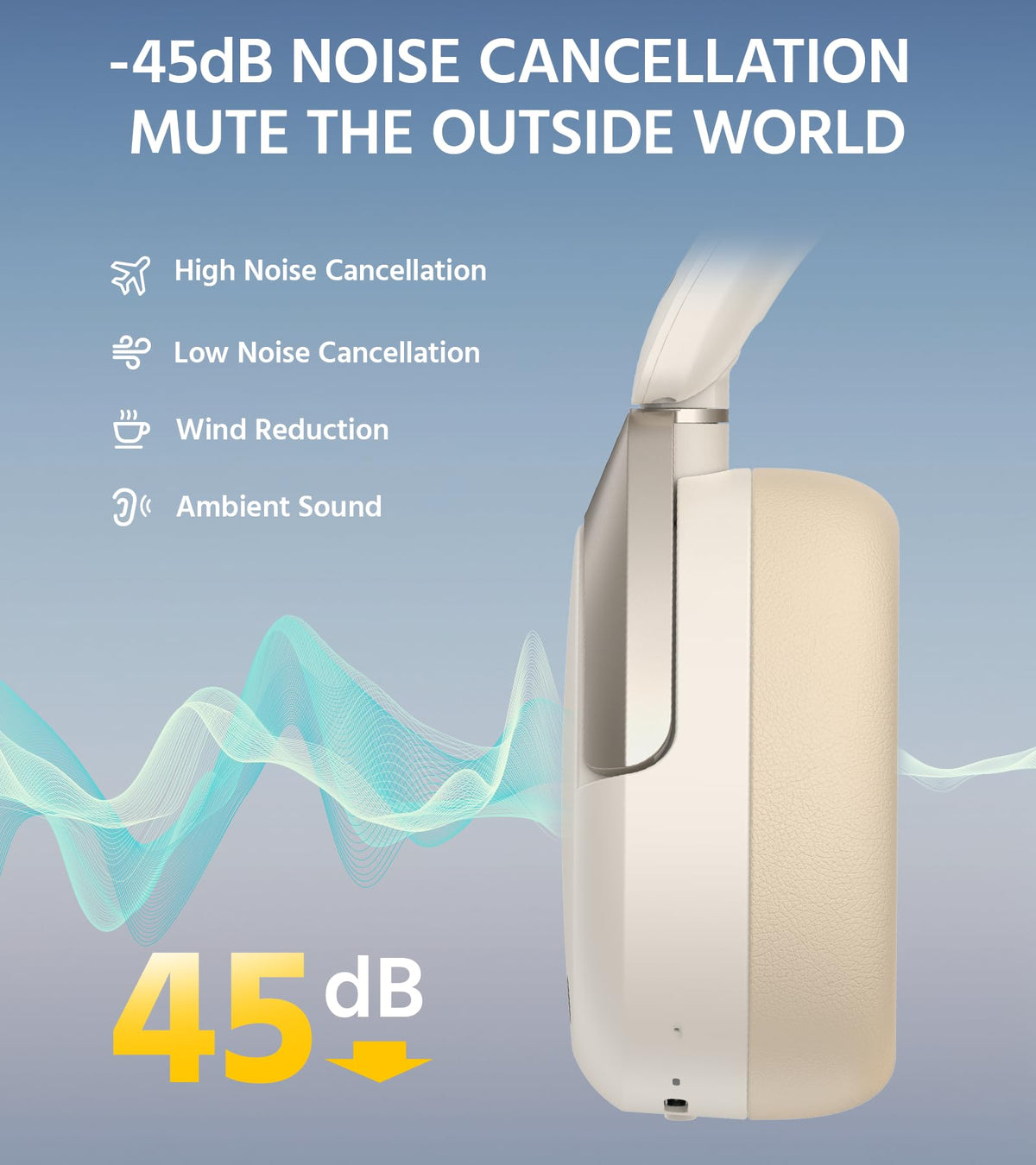 Edifier W830NB folded to show compact portability and travel convenience