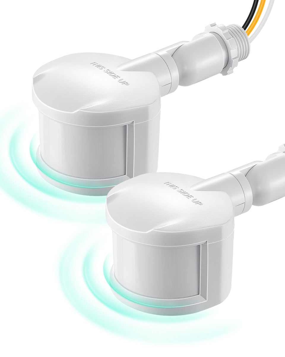 EDISHINE 2-pack motion sensor outdoor front view for quick entryway lighting upgrades