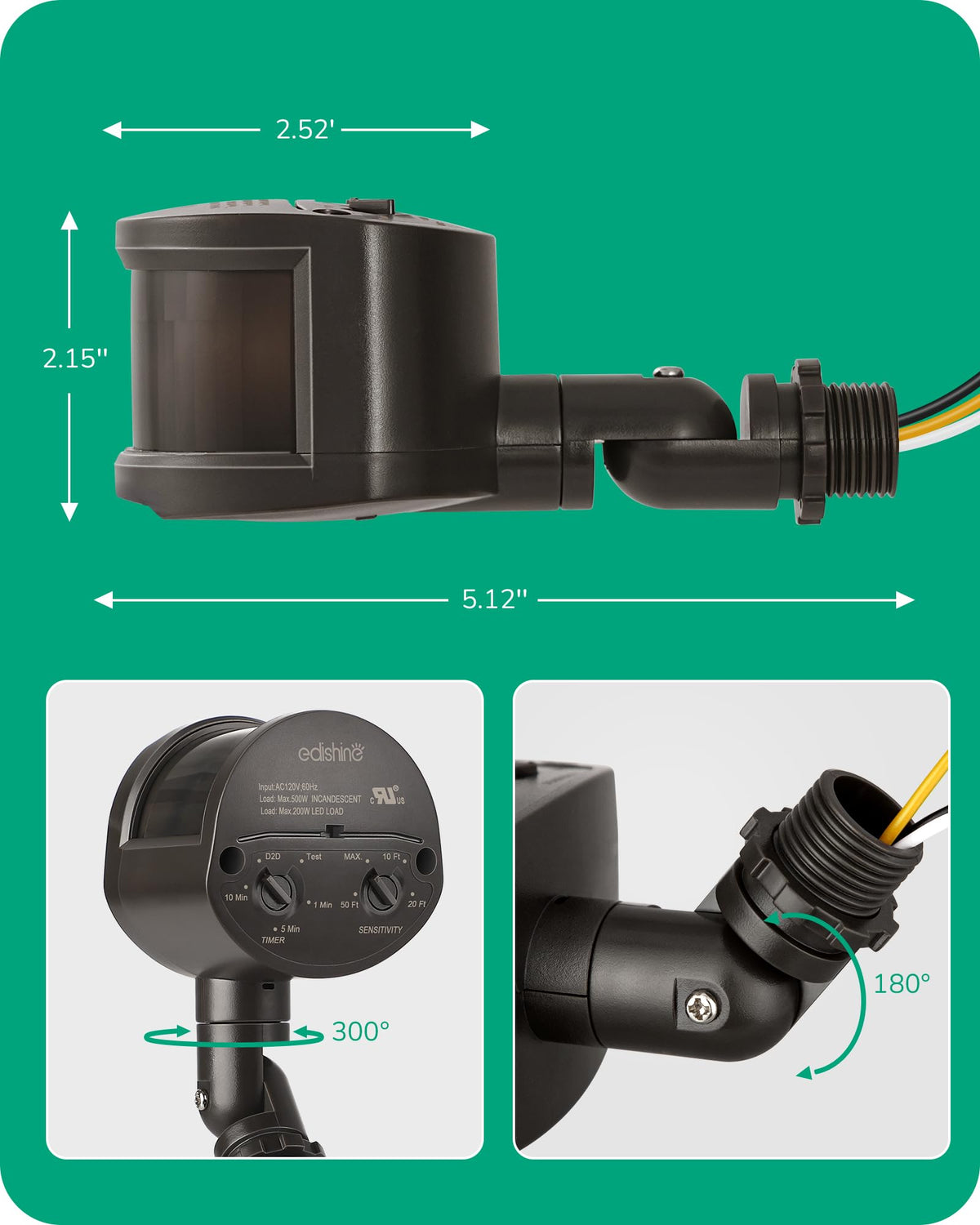 EDISHINE installation kit includes wire nuts for easy wiring.