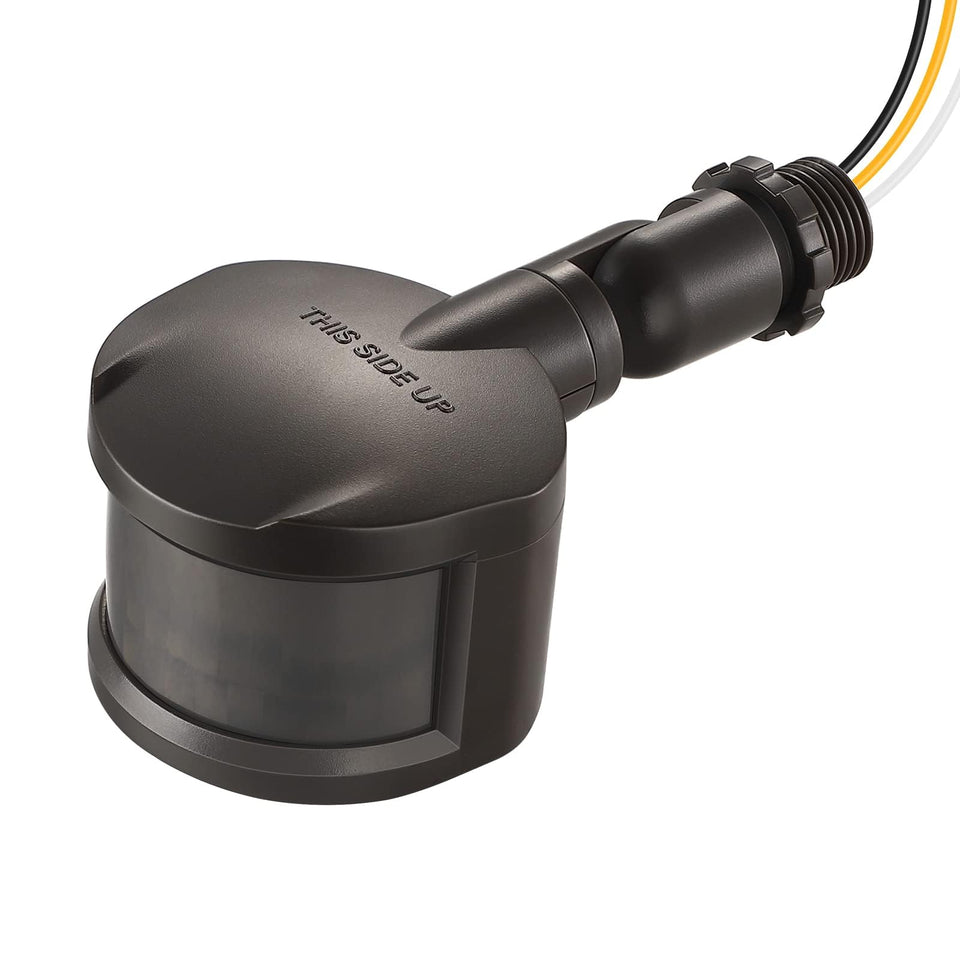 EDISHINE Motion Detector front view for wide outdoor lighting coverage.