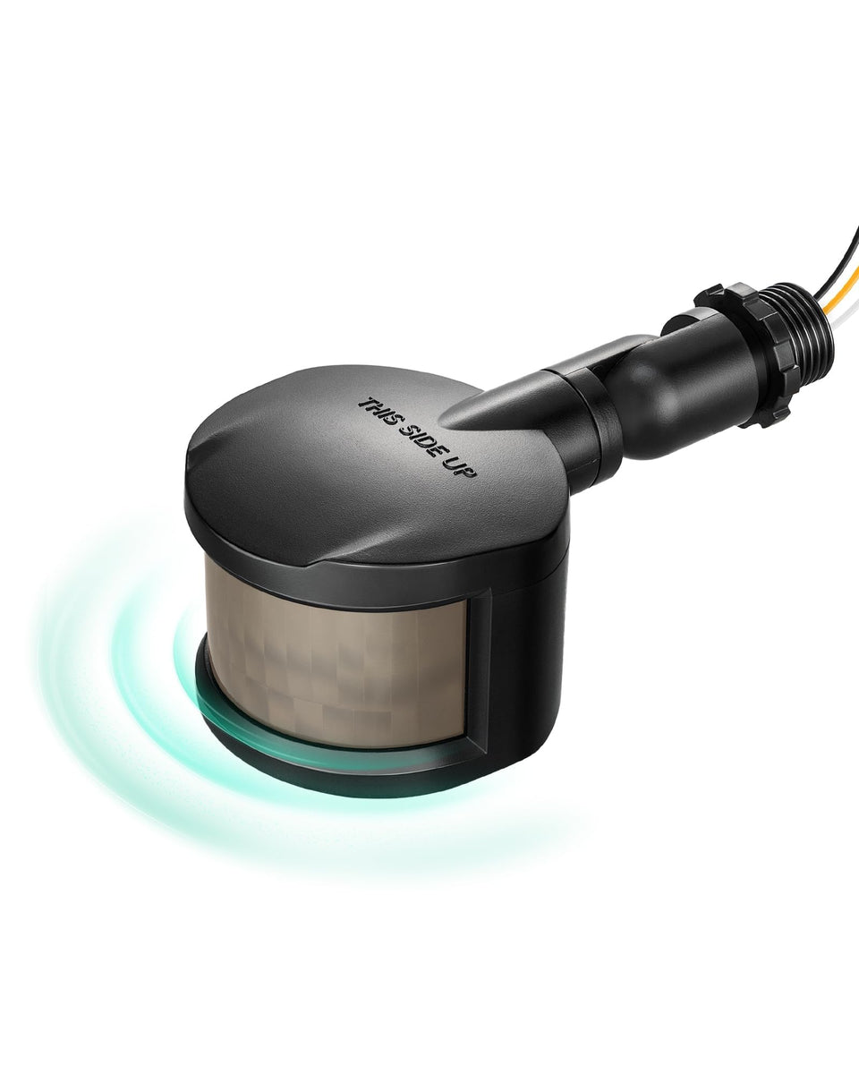 EDISHINE motion sensor with 180-degree detection for enhanced outdoor security lighting