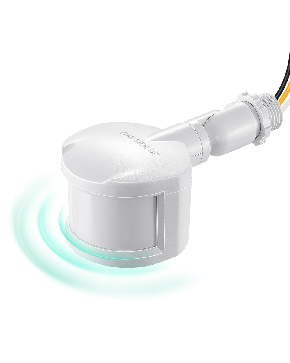 EDISHINE motion sensor front view enhances automatic outdoor lighting.