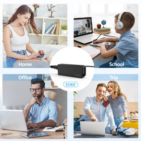 EDRF 100W USB-C charger in a desk setup demonstrating reliable power delivery.