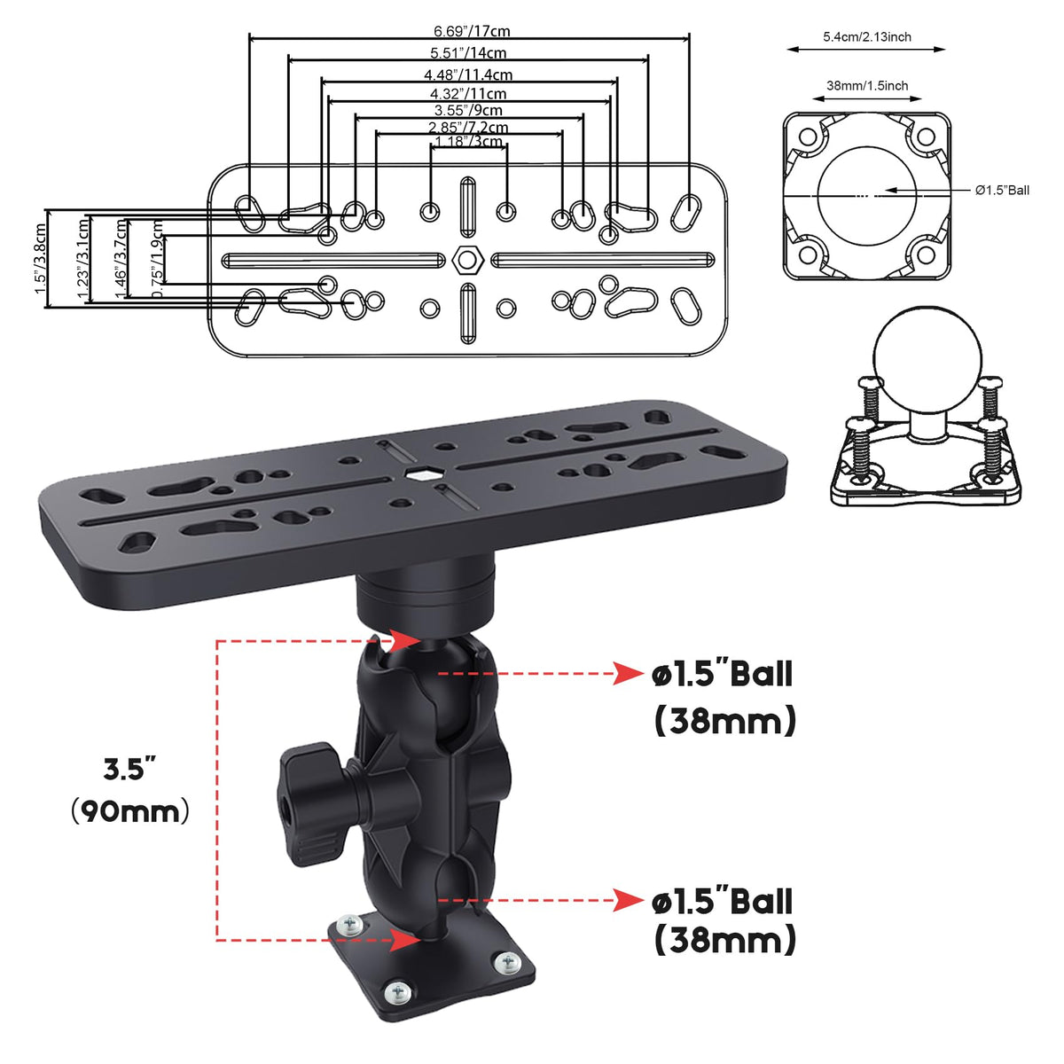 EDSRDPLT marine-grade composite bracket provides lightweight, durable support