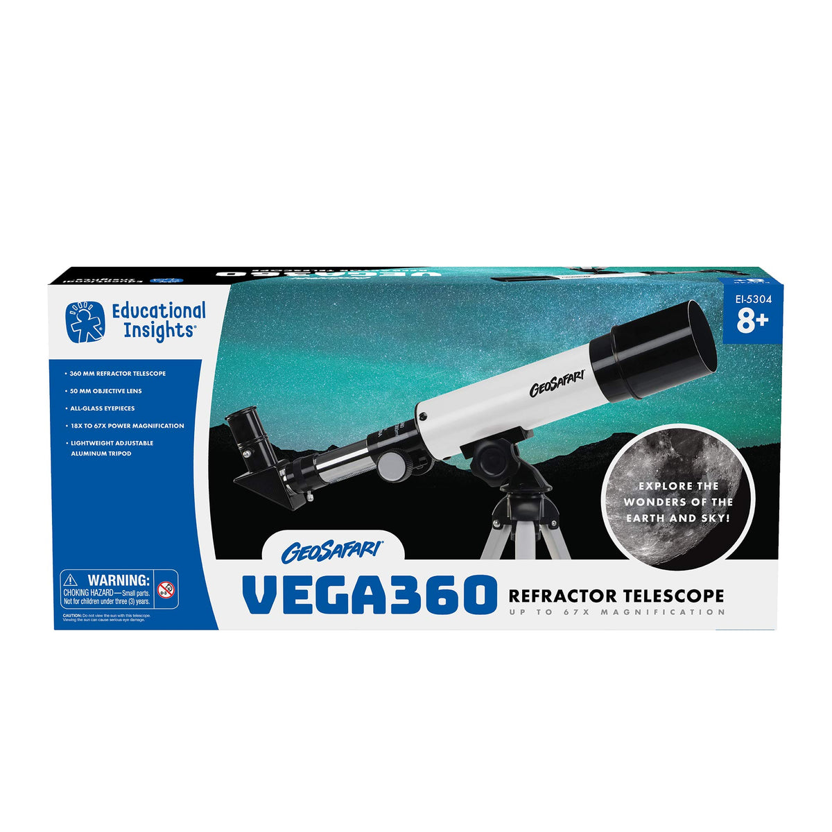 Educational Insights Vega 360 stargazing scene shows beginners exploring the night sky