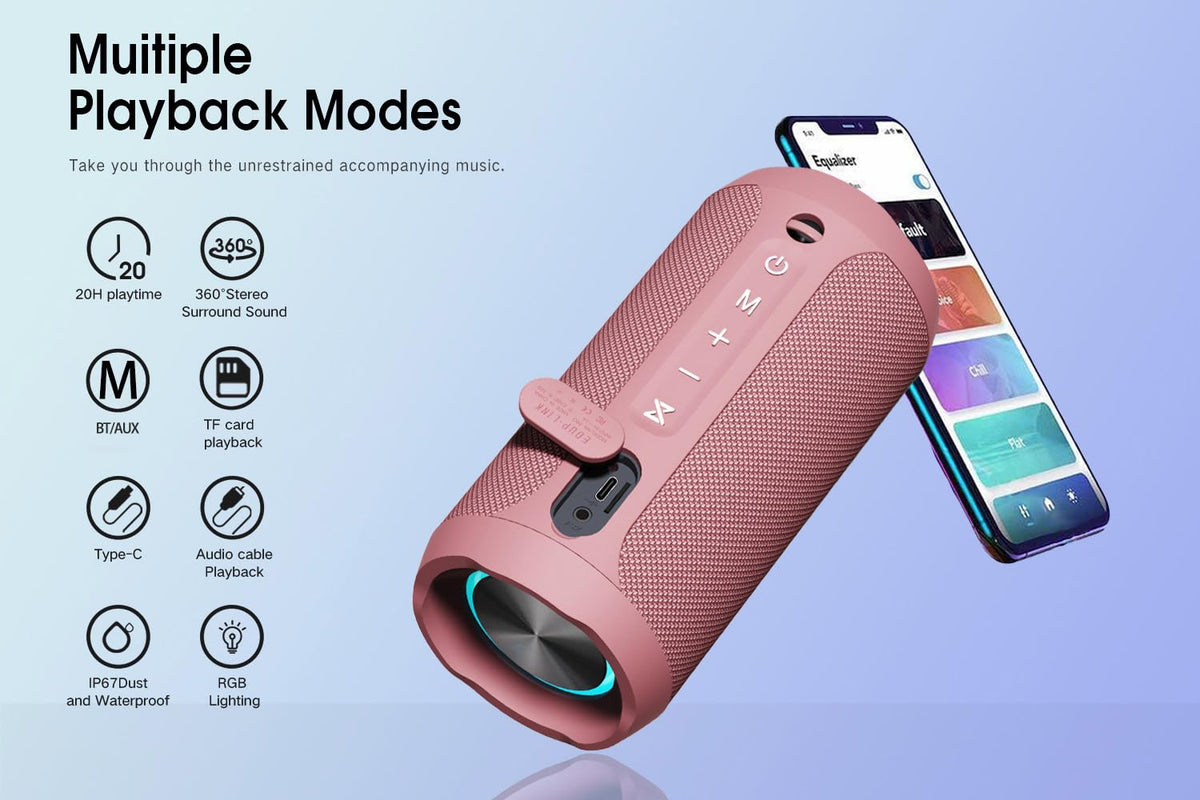 EDUPLINK 20W stereo sound with deep bass for immersive beats.