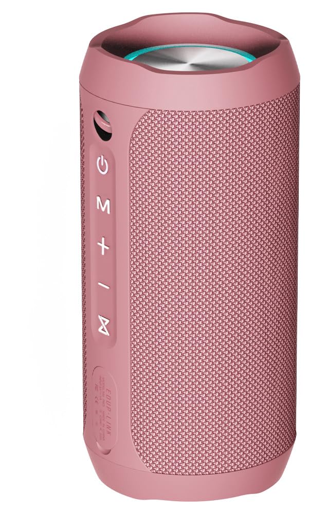 EDUPLINK pink speaker with RGB lights, perfect for vibrant party ambiance.