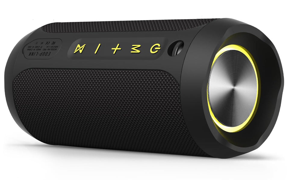 EDUPLINK IPX7 waterproof front speaker with 20W stereo for showers and pools.