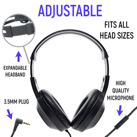 Eduvy adjustable headset offers comfortable fit for long classroom sessions.