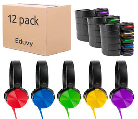 Eduvy bulk classroom headphones with adjustable headbands for comfort