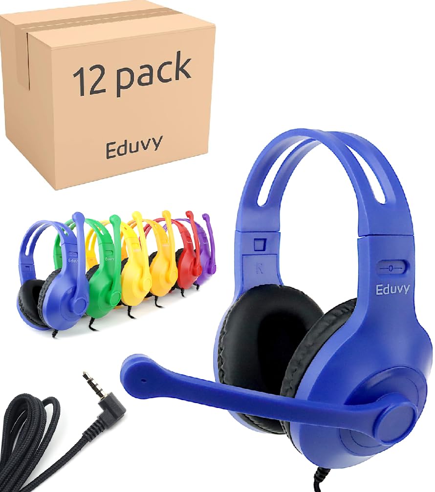 Eduvy Edspired classroom headphones with microphone for crystal-clear participation.