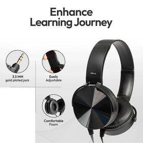 Eduvy Gold-plated 3.5mm jack highlights durable wired connection quality.