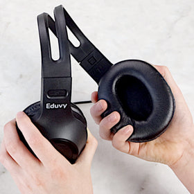 Eduvy wired headsets for schools reduce downtime and charging needs.