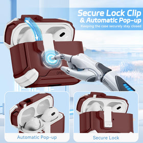 Ekoonpft AirPods Pro 2 case with built-in stand for hands-free viewing