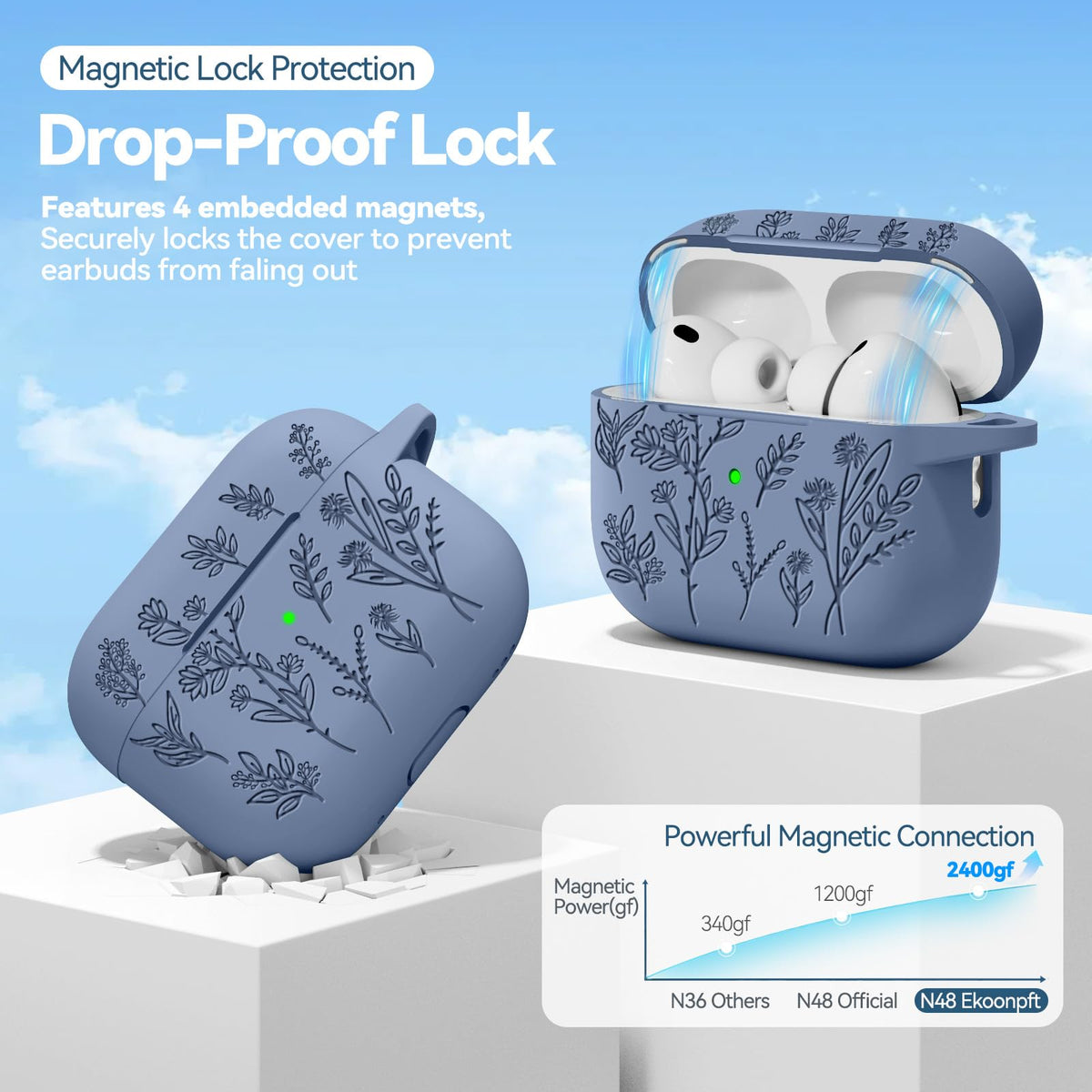 Eekonpft case with corner airbags cushions drops for AirPods Pro 3.