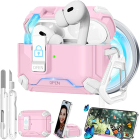 Ekoonpft AirPods Pro case with secure lock and stand keeps accessories organized