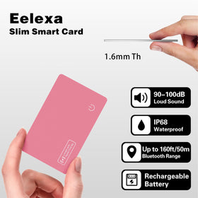 Eelexa card next to credit card displaying compact size