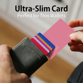 Eelexa close-up of slim card profile highlighting thinness