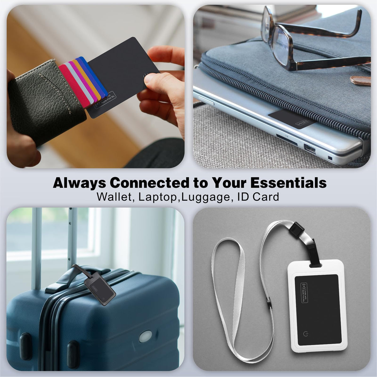 Eelexa Wallet Tracker Card works with Apple Find My on iOS.