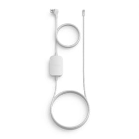 eero 30W outdoor PoE+ adapter powering the eero Outdoor 7 network outdoors