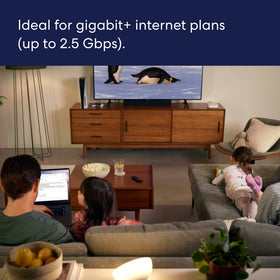 eero Pro 6E router back panel with ports for high-speed connections