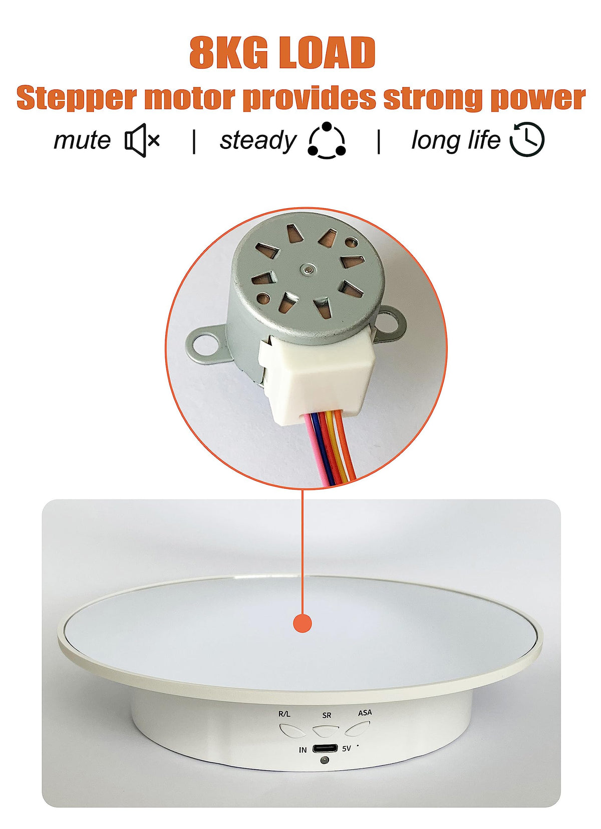 E Eshion product shoot on rotating stand for even lighting