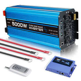 EFFORTWAY 5000W pure sine inverter front view for RV and off-grid power.