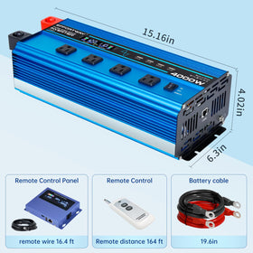 EFFORTWAY converts 12V DC to 110V AC at 60Hz for everyday use.