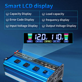 EFFORTWAY LCD status display helps monitor inverter operation at a glance
