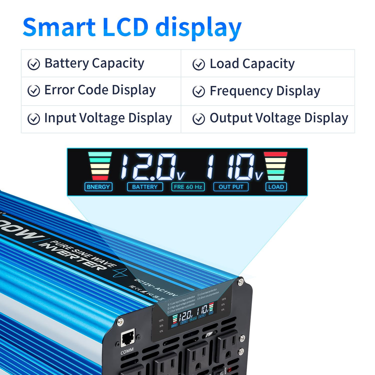 EFFORTWAY peak power icon showing 10000W for high-load scenarios.