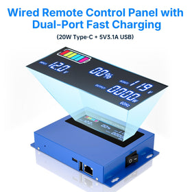 EFFORTWAY wireless remote control panel enables convenient power management on the go