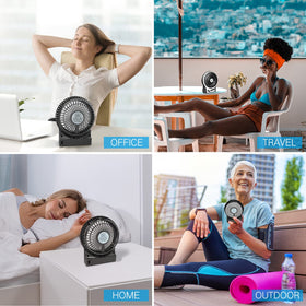 efluky travel-friendly mini desk fan fits bags for trips