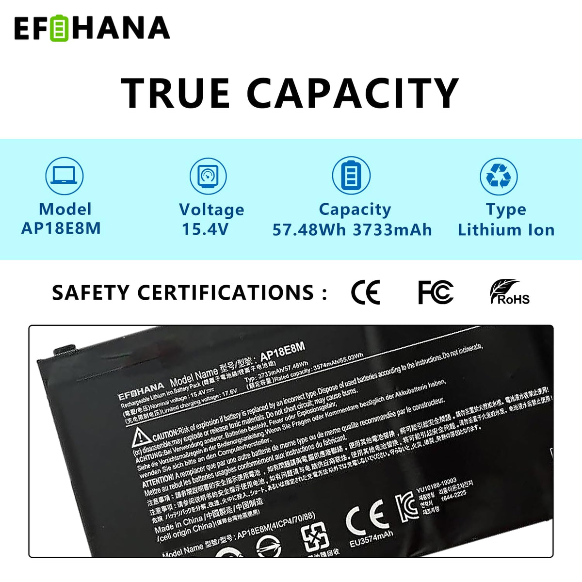 EFOHANA close-up of connector and pins, precise fit and secure connection