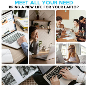 EFOHANA battery on desk with laptop showing extended runtime benefit for work