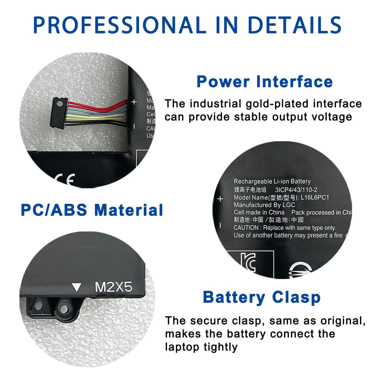 EFOHANA battery size comparison by ruler showing compact, correct dimensions