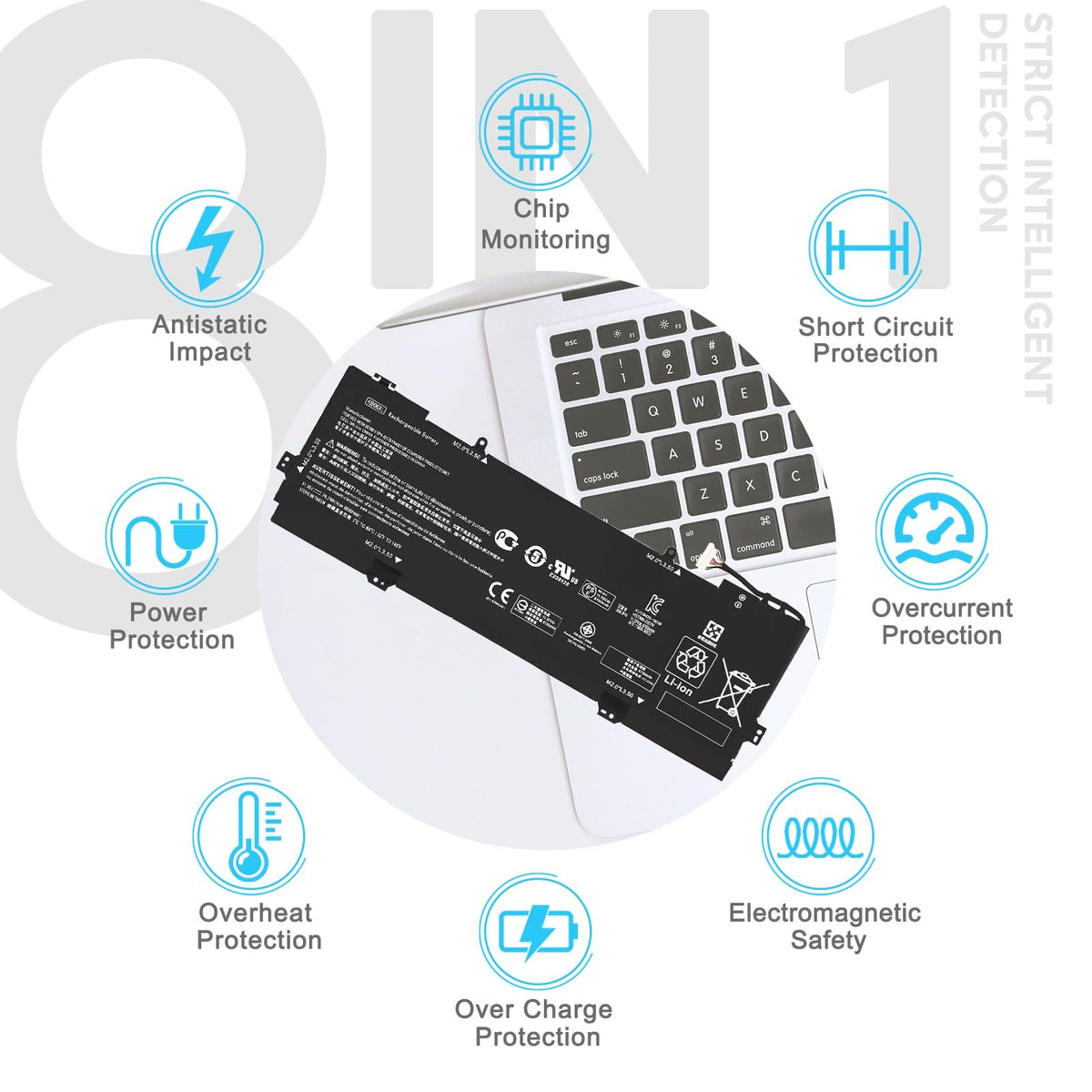 EFOHANA KB06XL installed in HP Spectre x360 15 showing restored fit