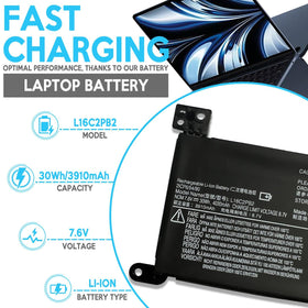 EFOHANA battery label closeup highlighting specs and easy identification benefit