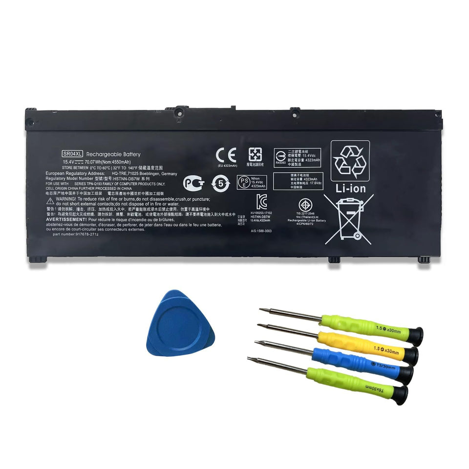 EFOHANA SR04XL front packaging showing battery model and compatibility, reassuring fit