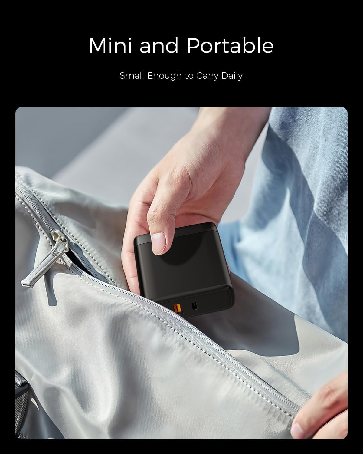 EG evgoer powering a phone and tablet at once, fast USB-C charging for multiple devices