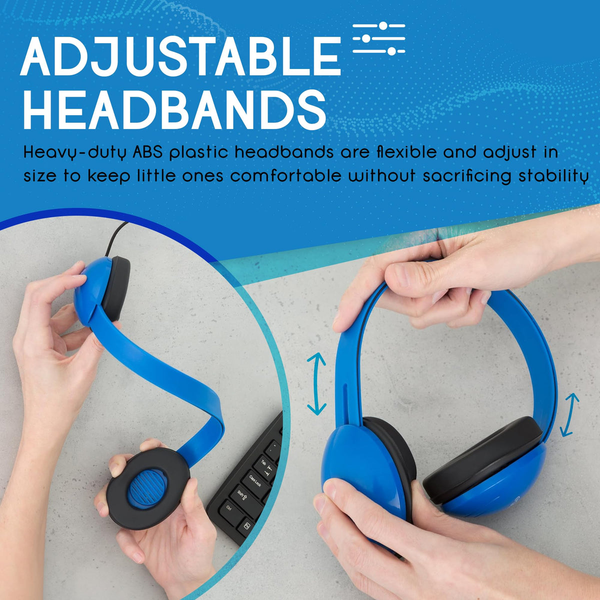 Egghead durable ABS plastic headband for long sessions of use.