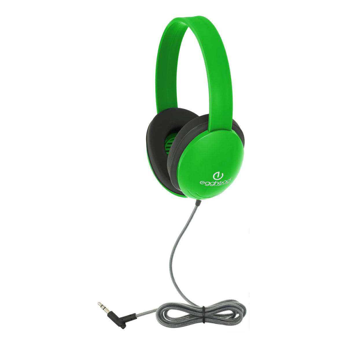 Egghead front view of headphones showing durable shell and colorful design for classroom use