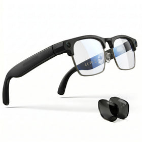 EGQINR 4K Camera Glasses front view for everyday wear and discreet recording.