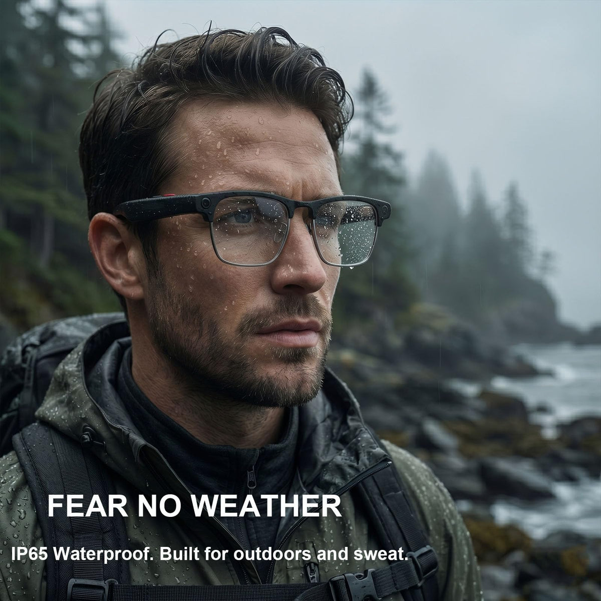 EGQINR AI Smart Glasses responsive touch controls and side button for fast actions