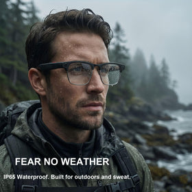 EGQINR AI Smart Glasses responsive touch controls and side button for fast actions