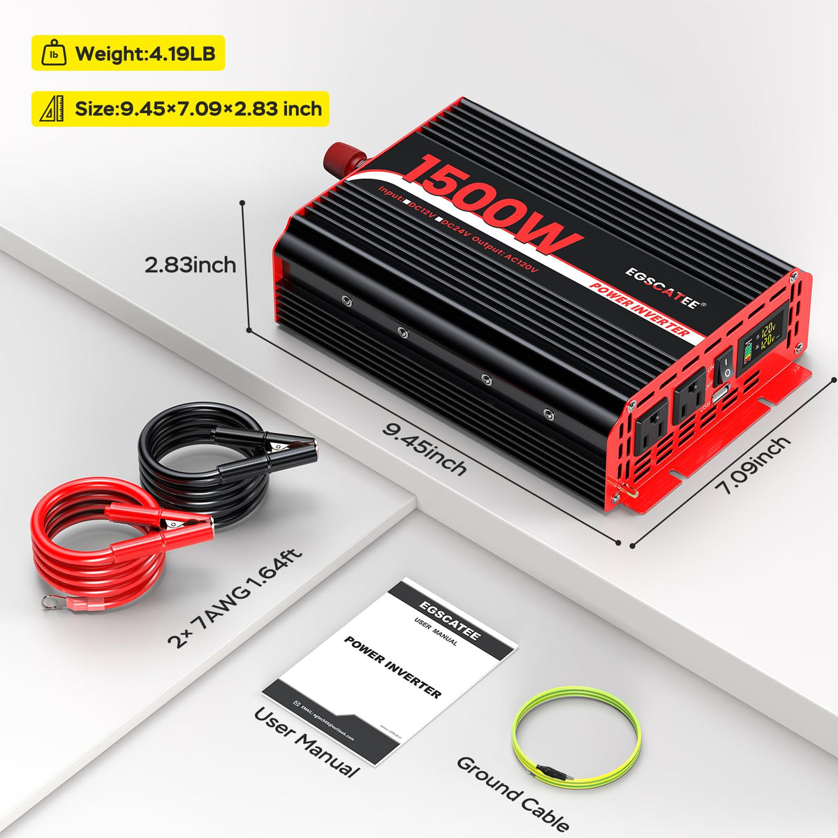 EGSCATEE packaging includes clips and manual for immediate setup.