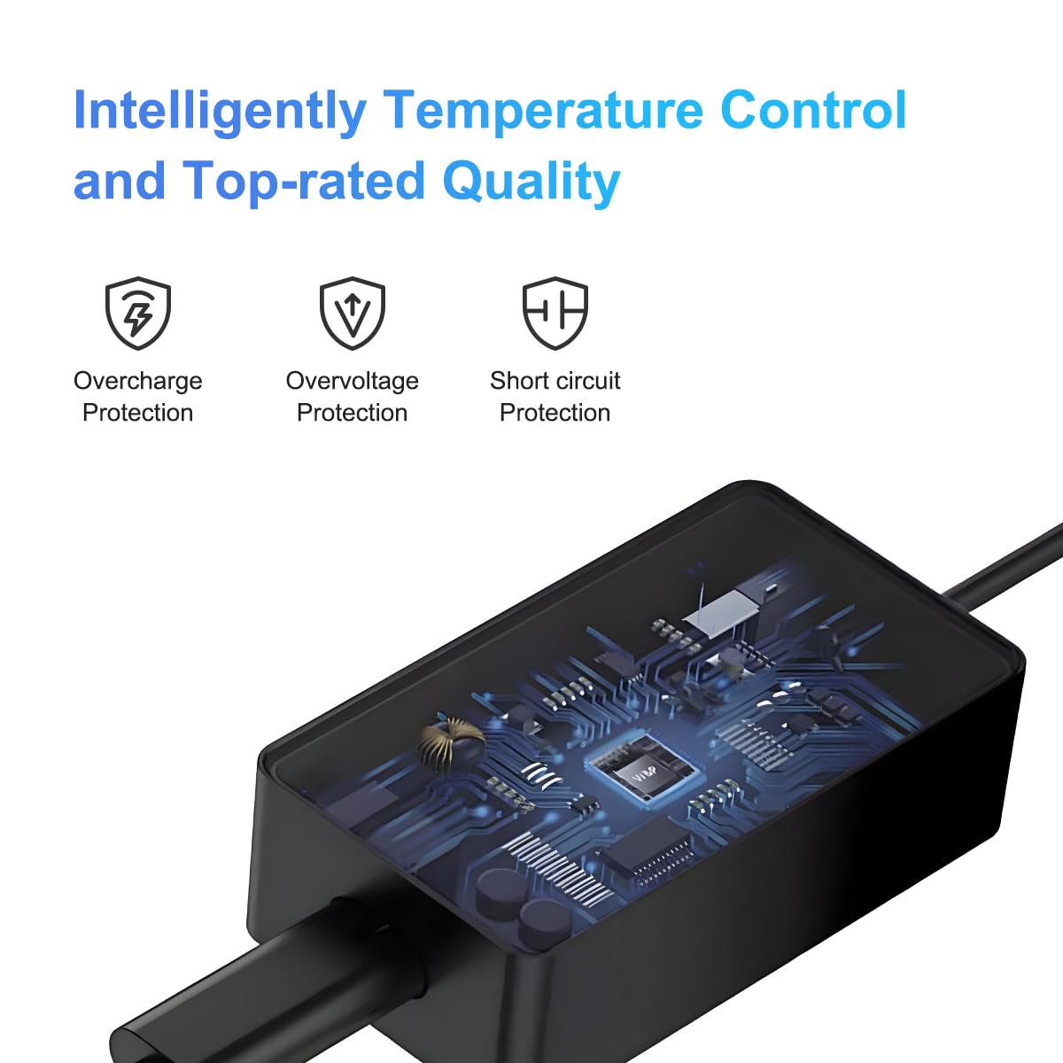 Safe design with over-voltage and over-current protection.
