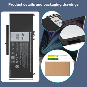 EHECAPAR Dell Precision 15-3510 battery supports long sessions on the go.