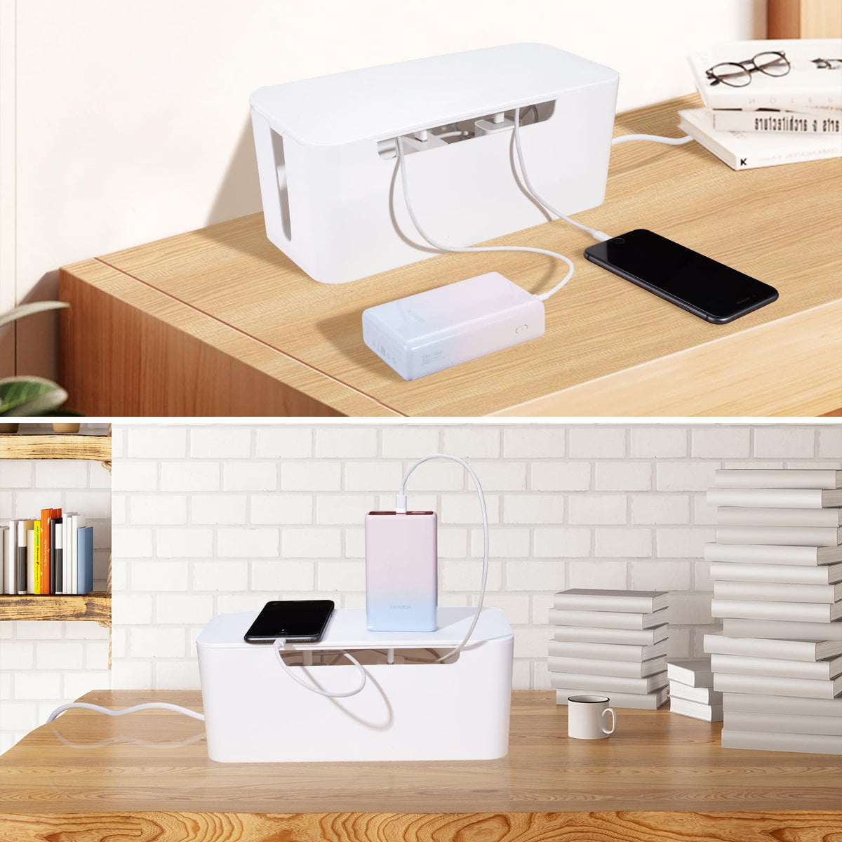 Eichzer cable box compact design fits TV stands and desks gracefully.